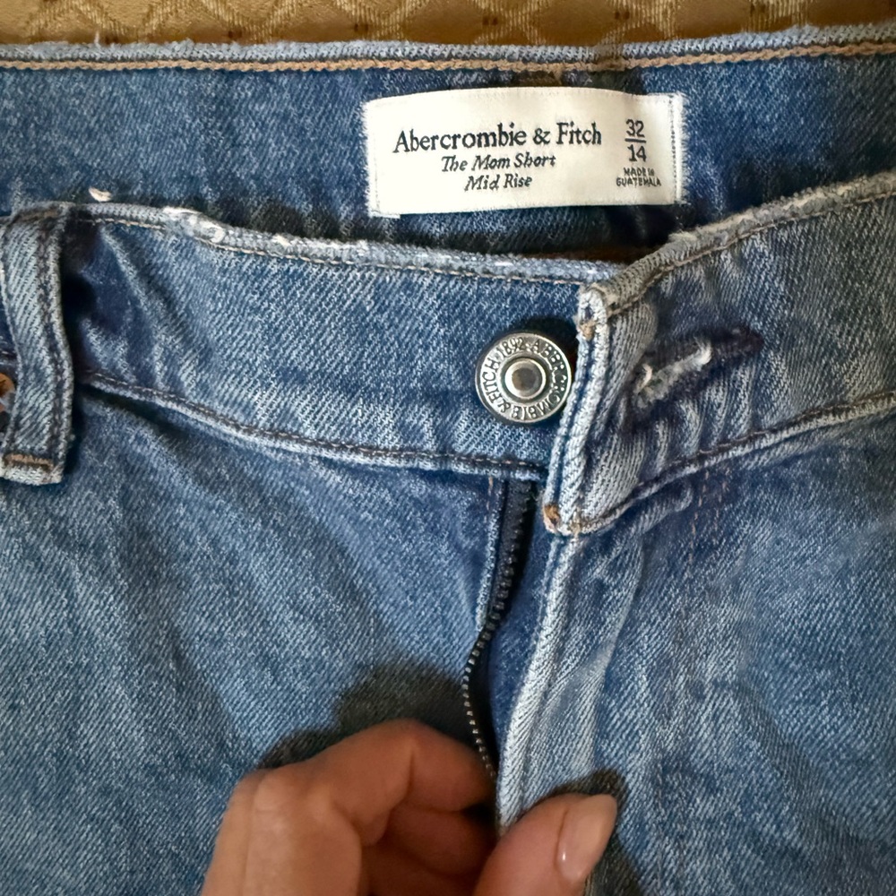 Abercrombie & Fitch Curve Love Mom Short Mid rise